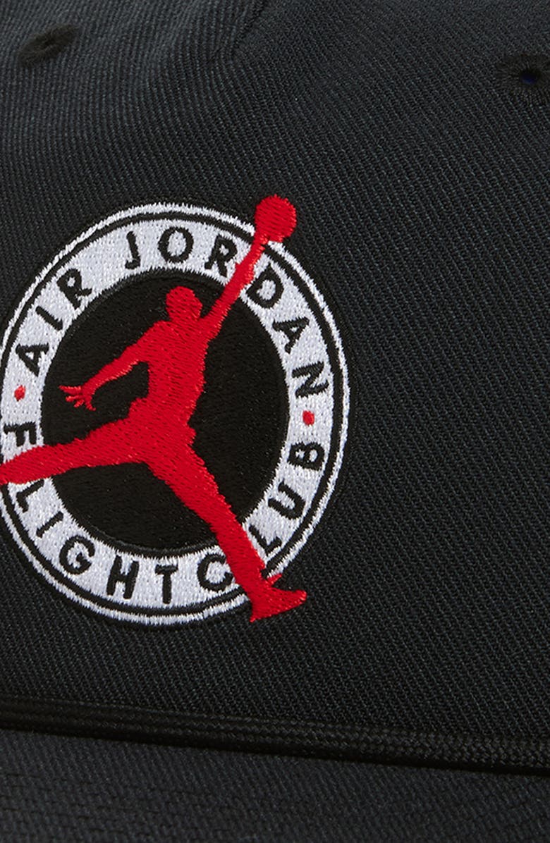 Jordan Flight Club Snapback Baseball Cap, Alternate, color, Black/ Black