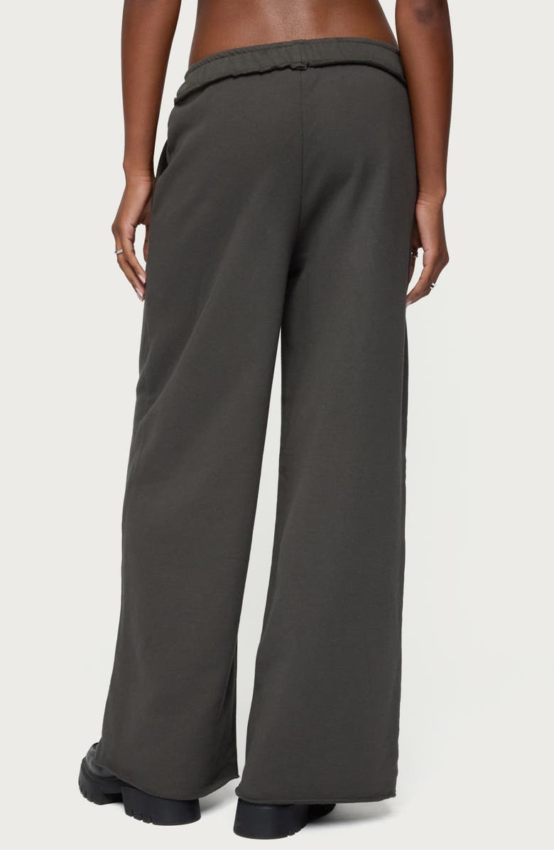 EDIKTED Wrenn Studded Wide Leg Sweatpants, Alternate, color, Dark-Gray