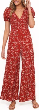 Petal & Pup Herring Floral Print Wide Leg Jumpsuit