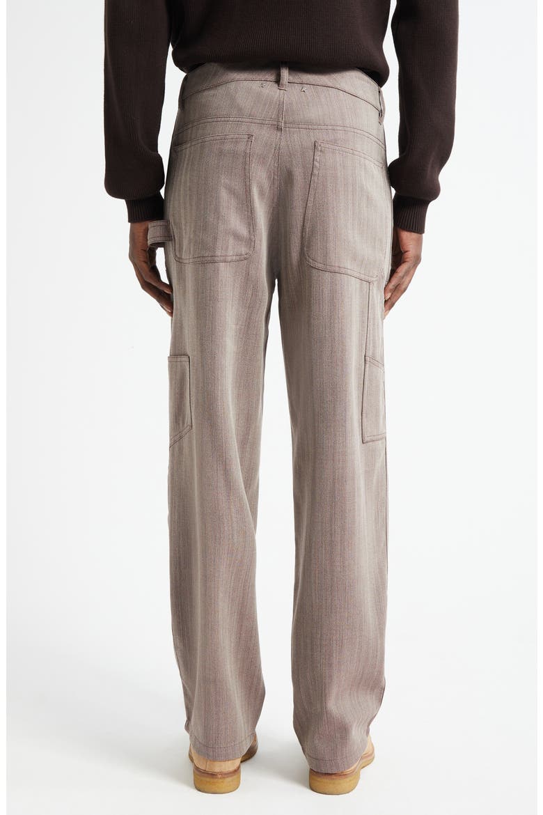 Journey Virgin Wool Blend Herringbone Painter Pants, Alternate, color, MAROON