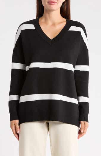Striped V-Neck Sweater