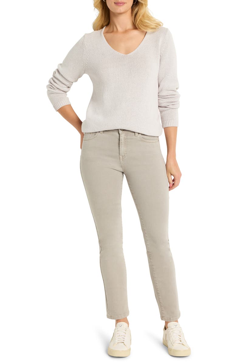 NIC+ZOE Ankle Straight Leg Jeans, Alternate, color, Dark Cobblestone