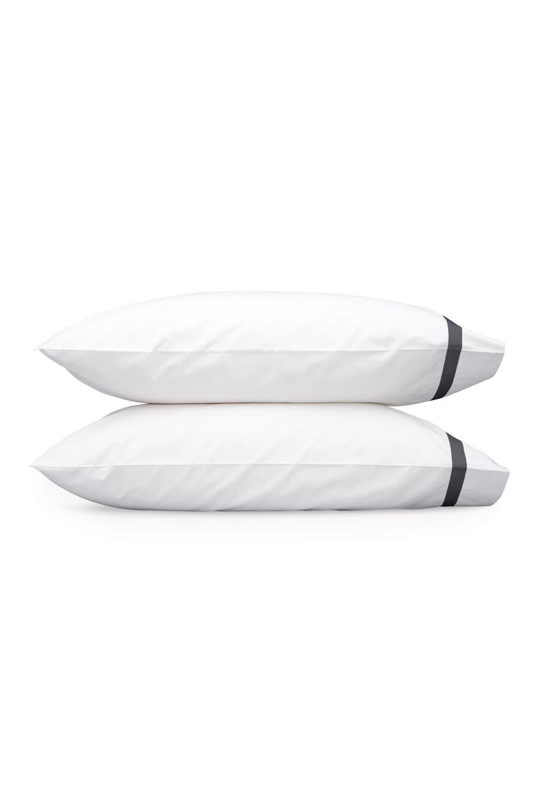 Lowell 600 Thread Count Set of 2 Pillowcases, Main, color, CHARCOAL