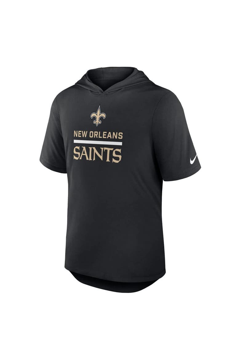 Men's Nike Black New Orleans Saints Lockup Tri-Blend Hoodie T-Shirt, Alternate, color, Black