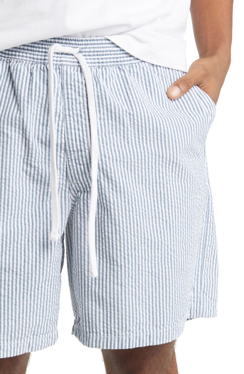 Vans Stripe Cotton Seersucker Shorts, Alternate, color, 