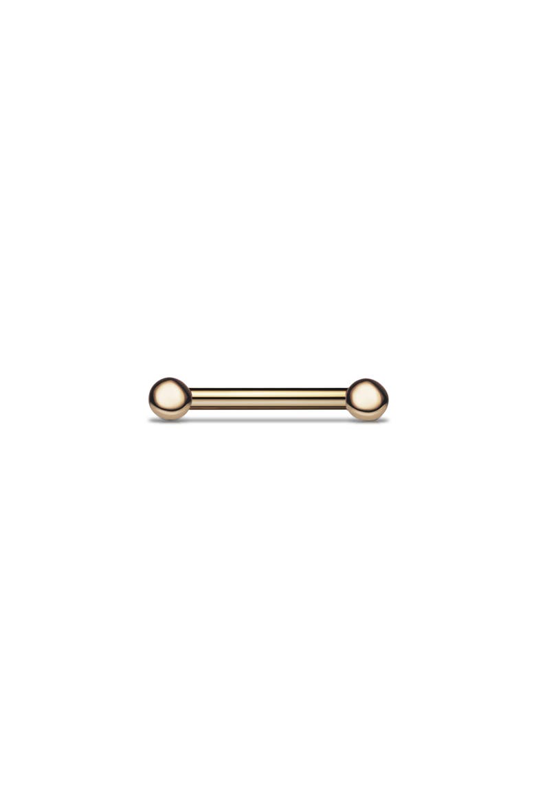 Barbell Nipple Ring, Main, color, YELLOW GOLD / 12 GAUGE