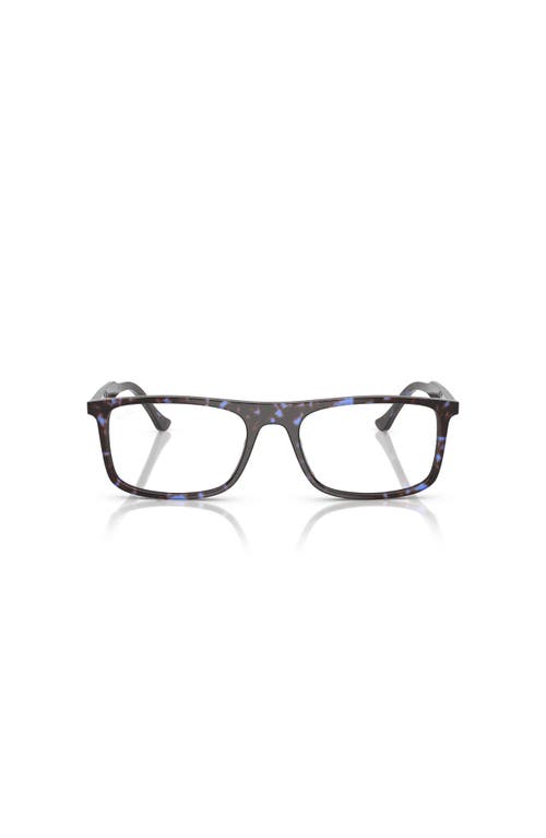 Ray Ban Ray-ban 55mm Rectangle Optical Glasses In Brown