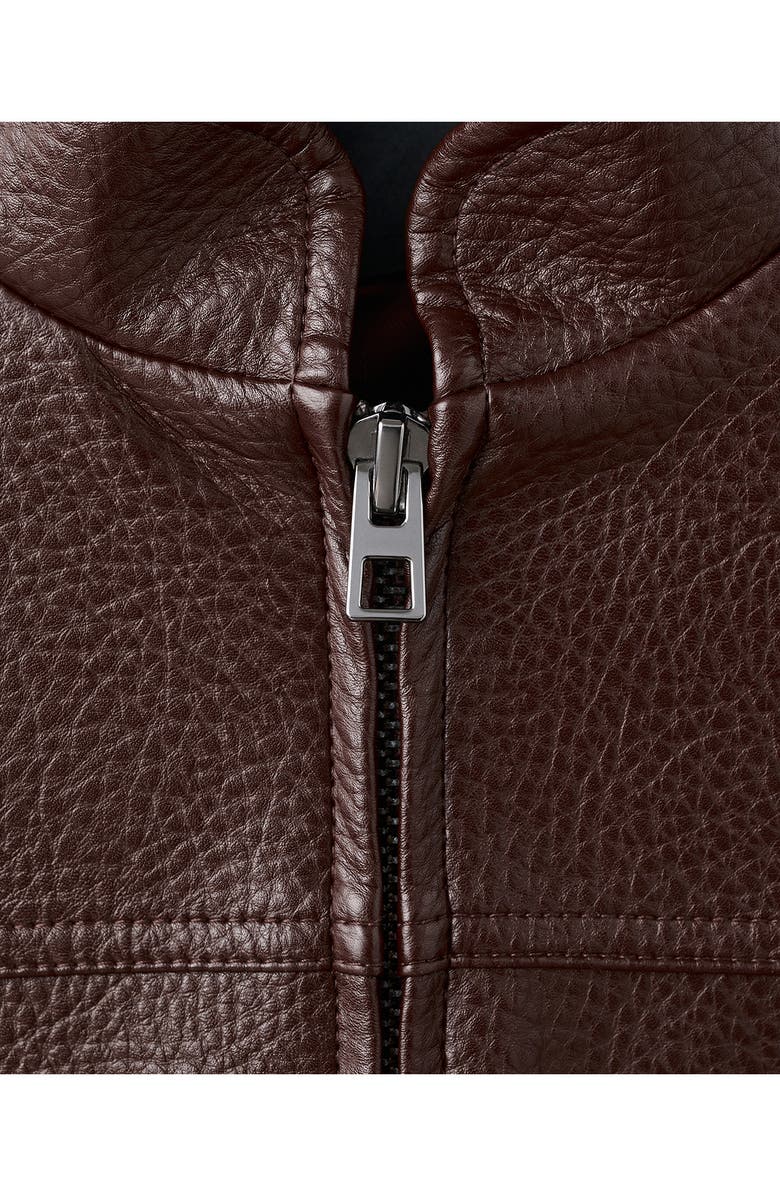 MANGO Faux Leather Jacket, Alternate, color, Maroon