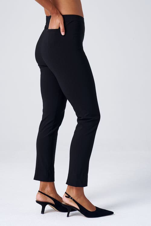 Franne Golde All Season Slim Stretch Ankle Pant With Back Slit