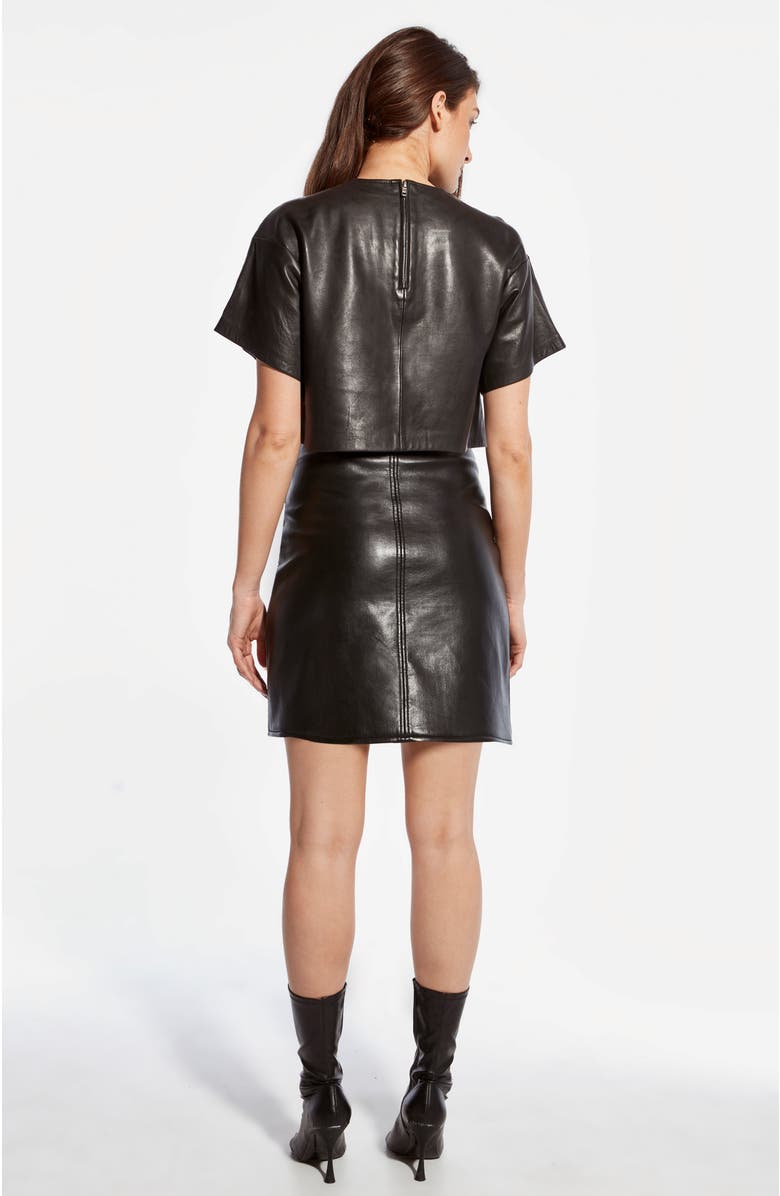 AS by DF Allison Recycled Leather Skirt, Alternate, color, 