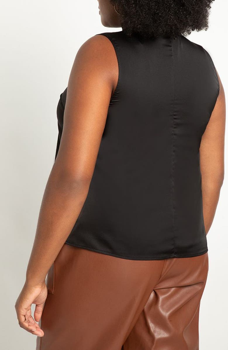 ELOQUII Bow Neck Print Top, Alternate, color, 