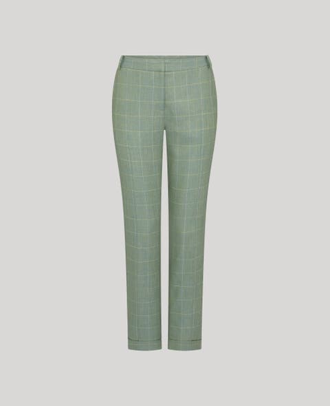 Jackie Wool Silk Turn Up Trousers