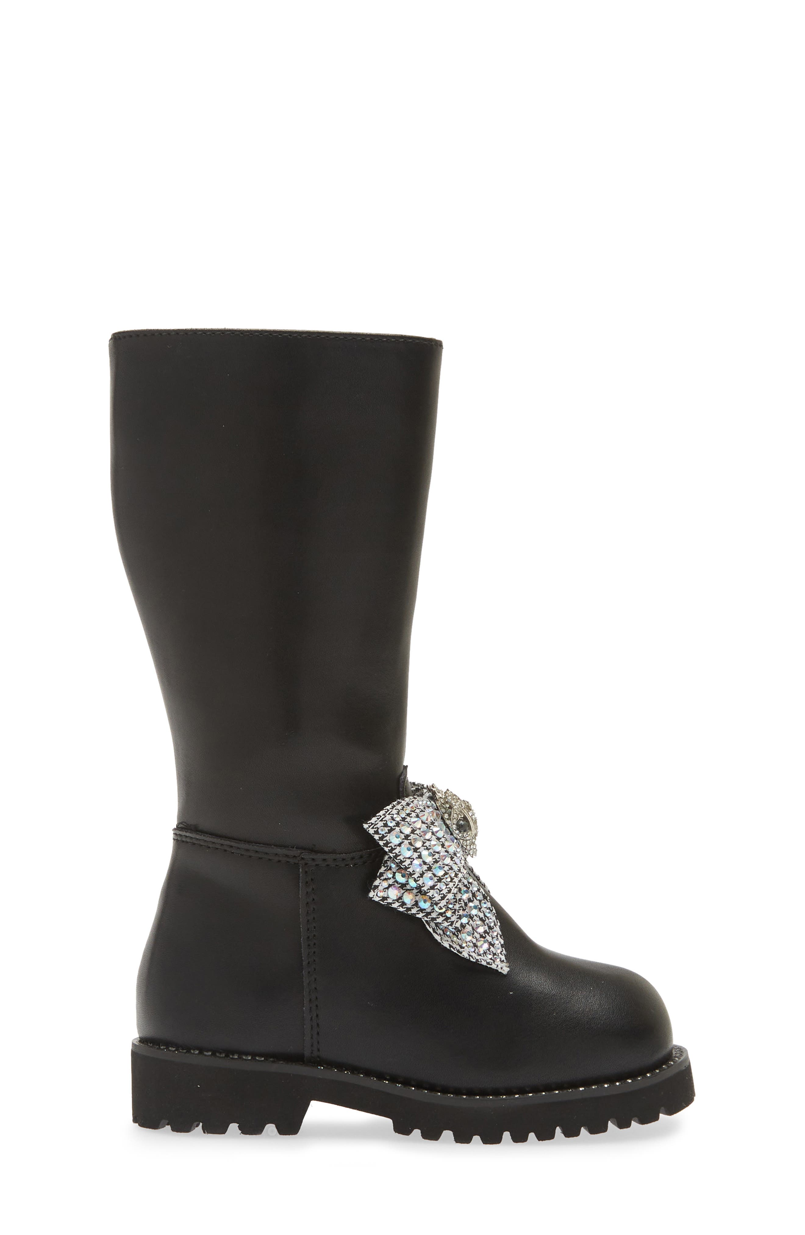 Kurt Geiger London Kids' Kensington Bow Boot, Alternate, color, Black