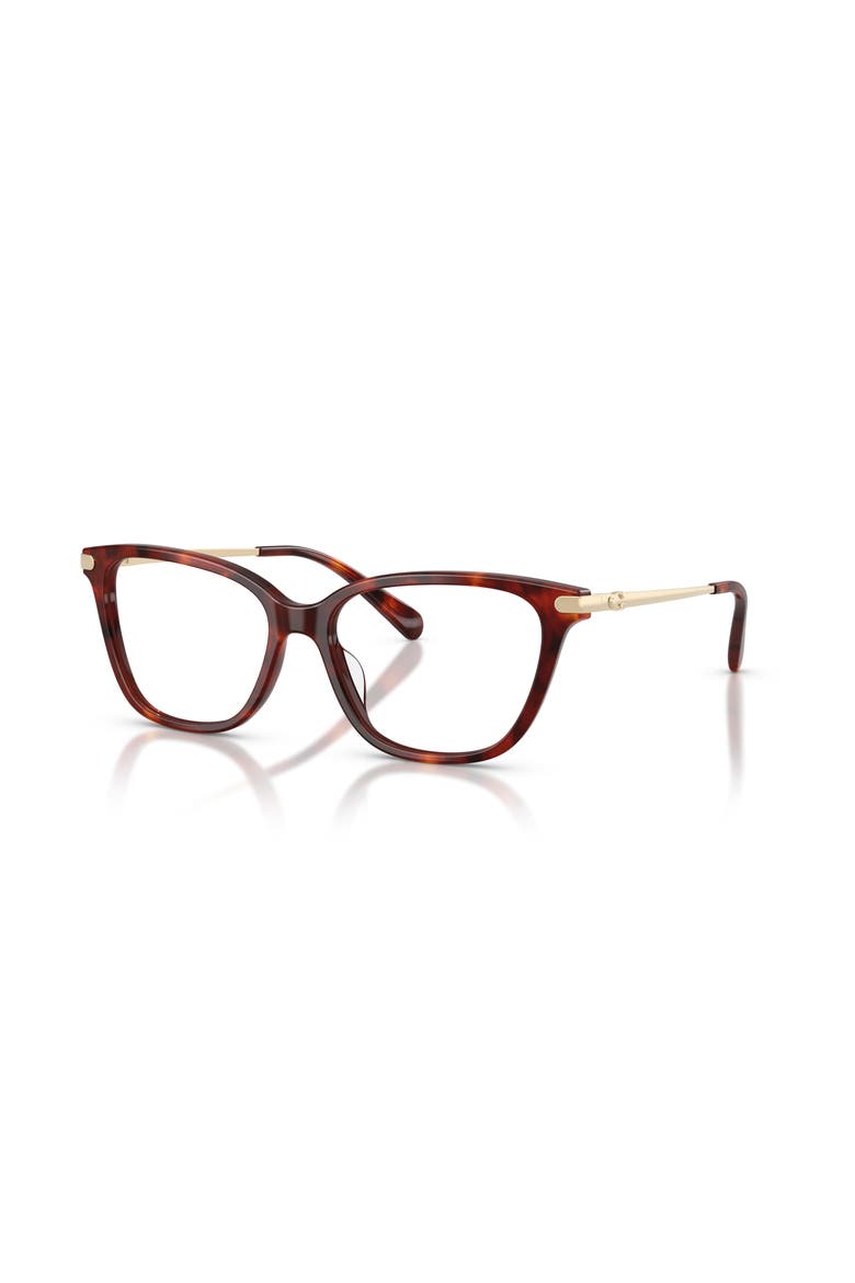 56mm Square optical glasses, Main, color, Tortoise