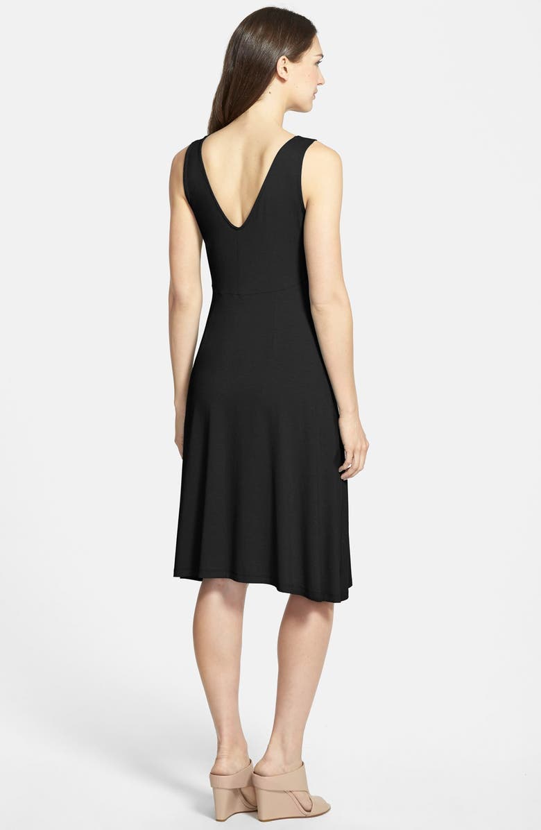 Eileen Fisher Jersey Bateau Neck Fit & Flare Dress, Alternate, color, 