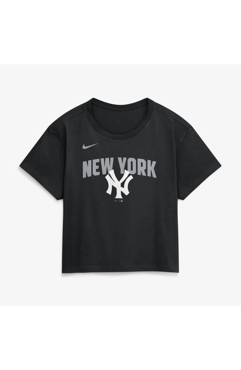 Nike Women's Nike Black New York Yankees Mod Cropped T-Shirt, Alternate, color, Black