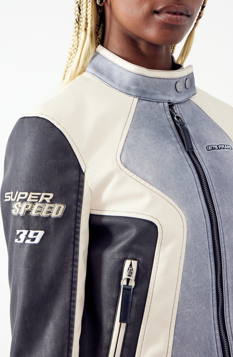 Iets Frans Shrunken Moto Jacket, Alternate, color, 