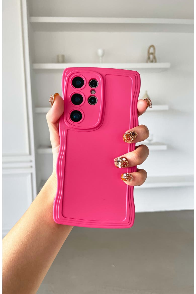 Fuchsia Wavy S24 Ultra Phone Case, Alternate, color, FUCHSIA