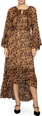 MELLODAY Print Long Sleeve Dress