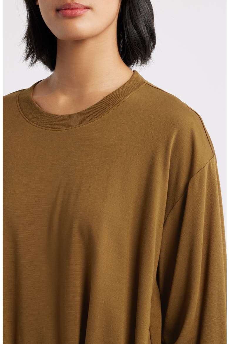 Blouson Knit Top, Alternate, color, GOLDEN OLIVE