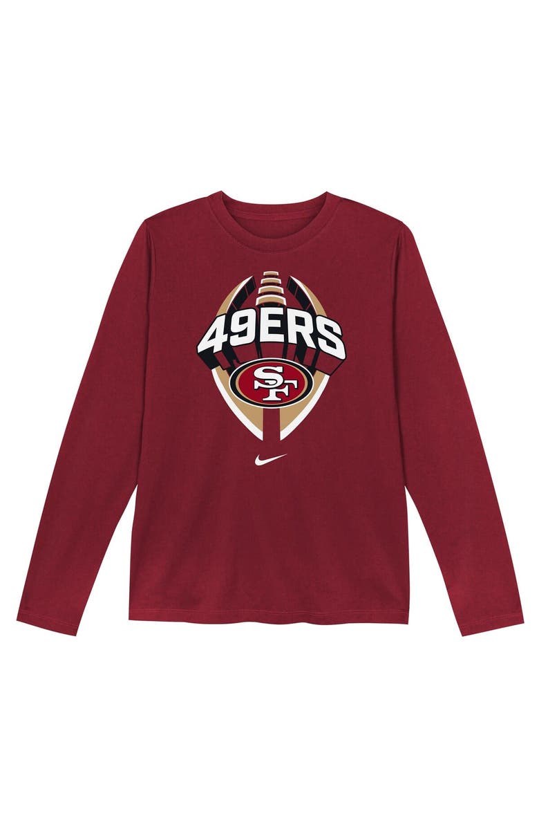 Nike Toddler Nike   Scarlet San Francisco 49ers Primetime Legend Icon Long Sleeve Performance T-Shirt, Alternate, color, Scarlet