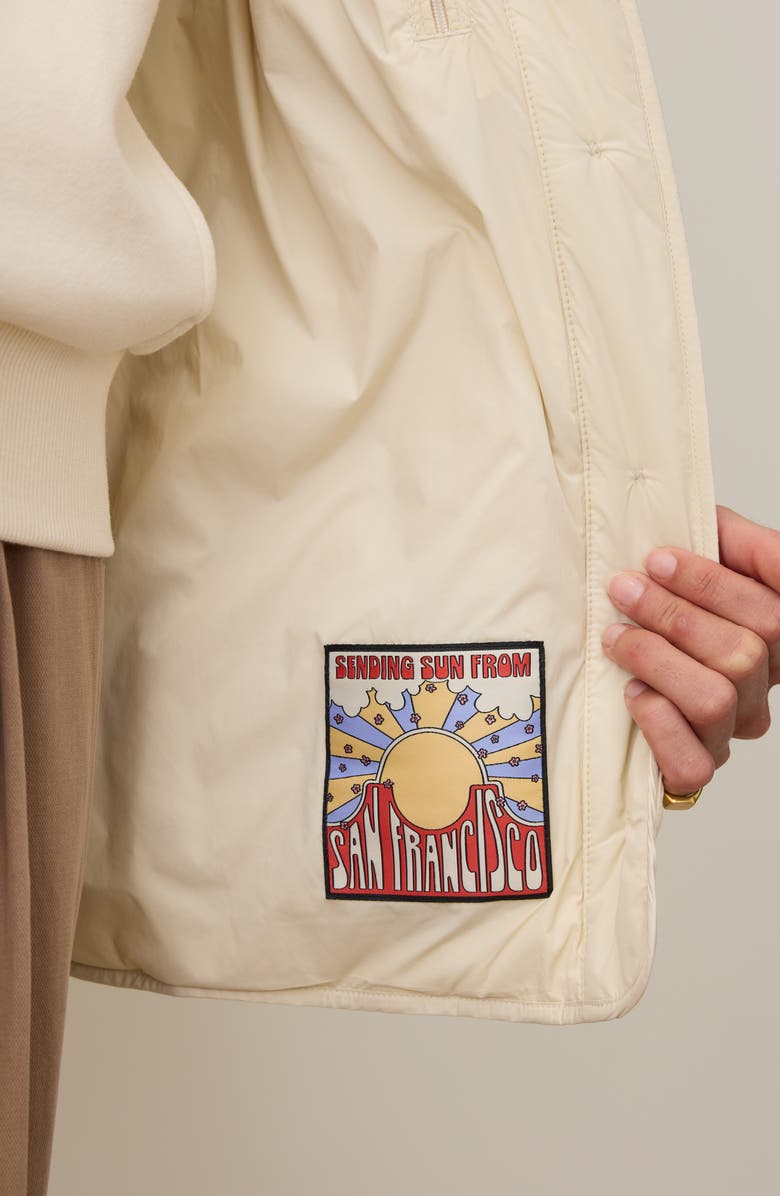 Marine Layer Marina Quilted Vest, Alternate, color, Antique White