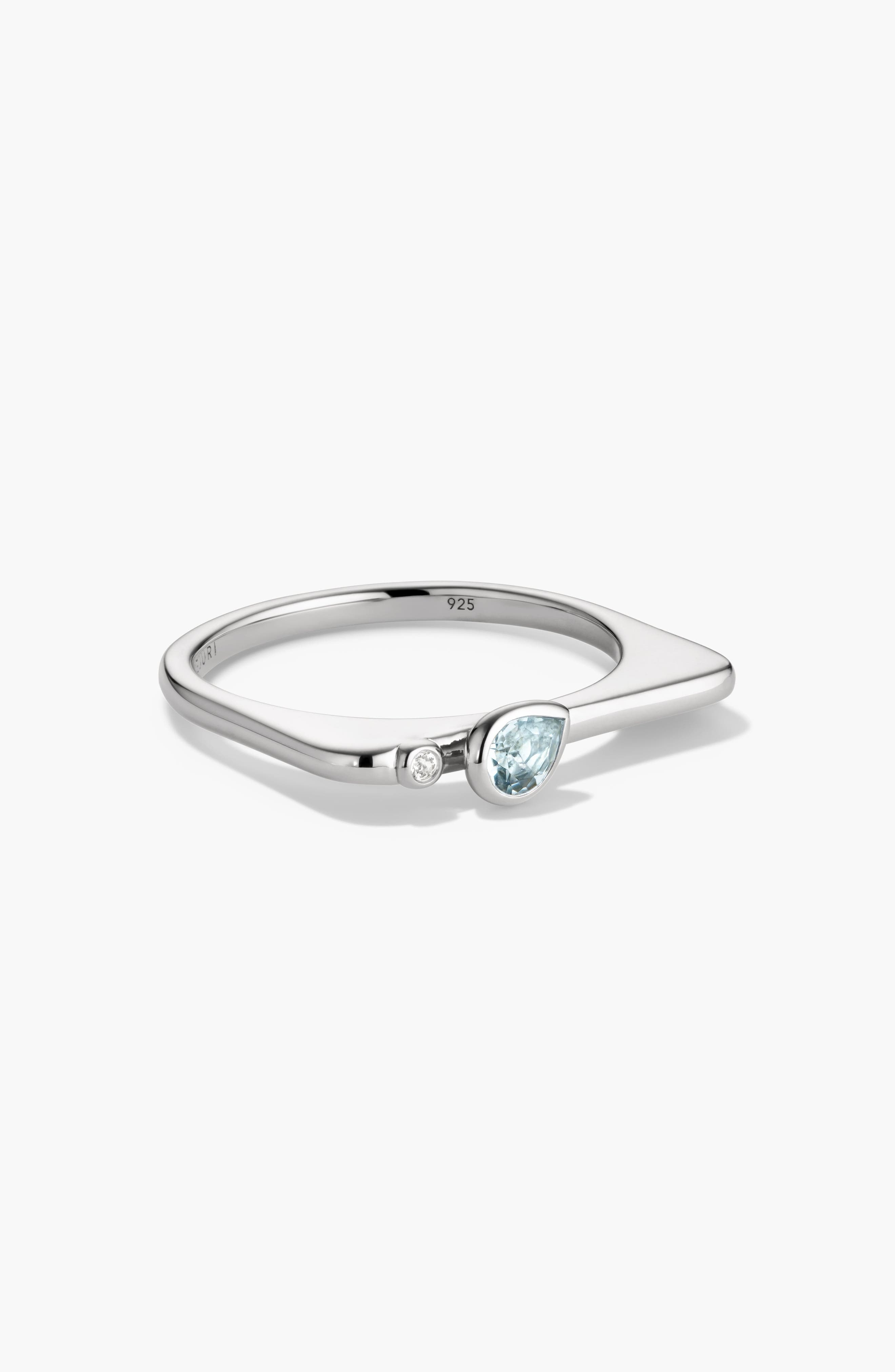 Silver / Aquamarine