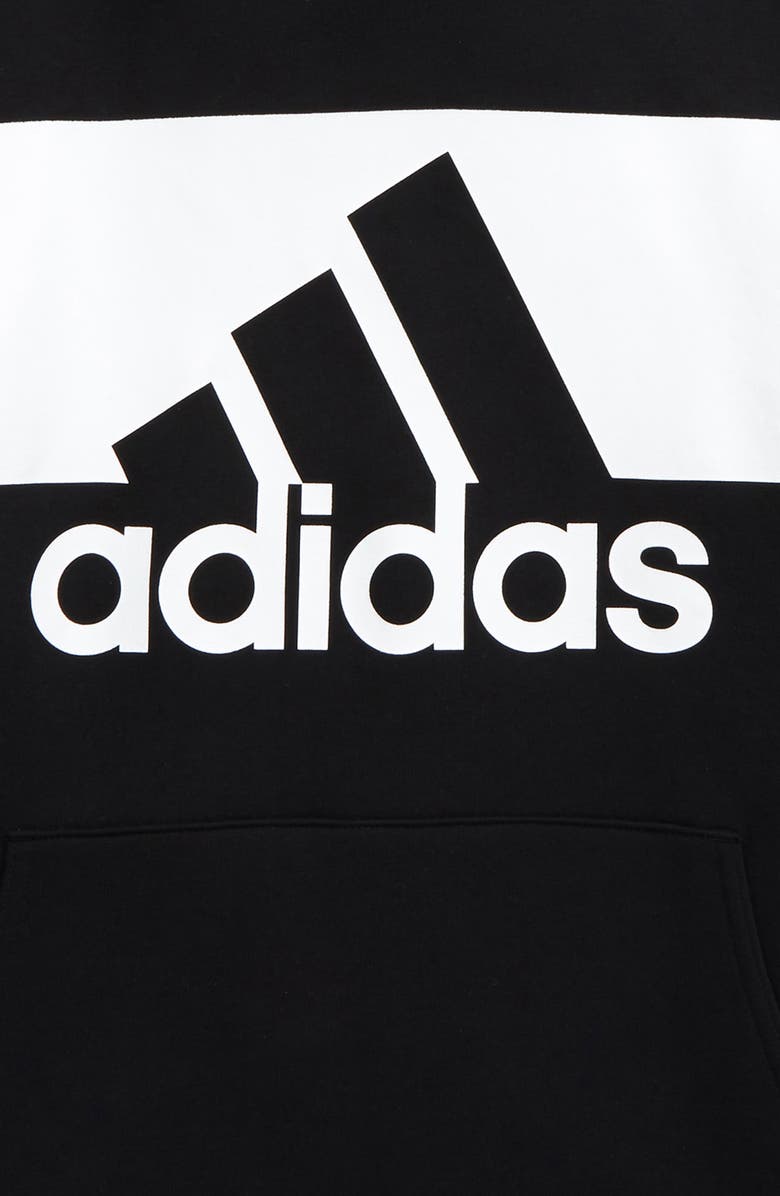 adidas Kids' Badge of Sports Logo Hooded Sweatshirt, Alternate, color,