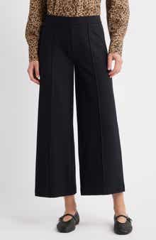 Caslon® Wide Leg Crop Ponte Pants