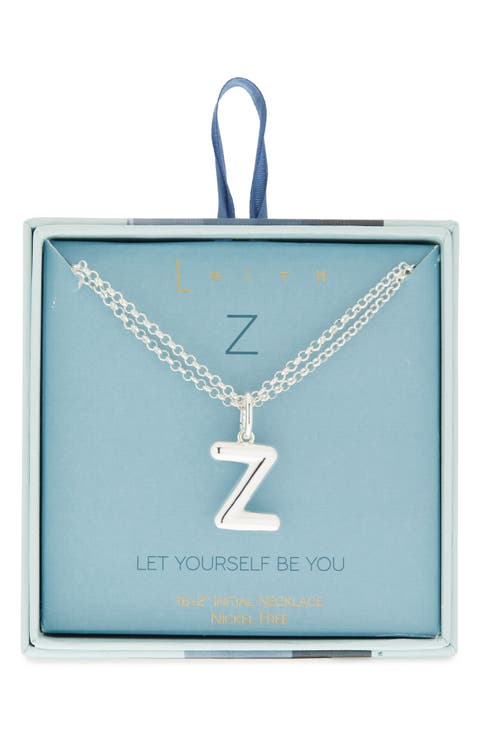 Lowercase Initial Bubble Pendant Necklace