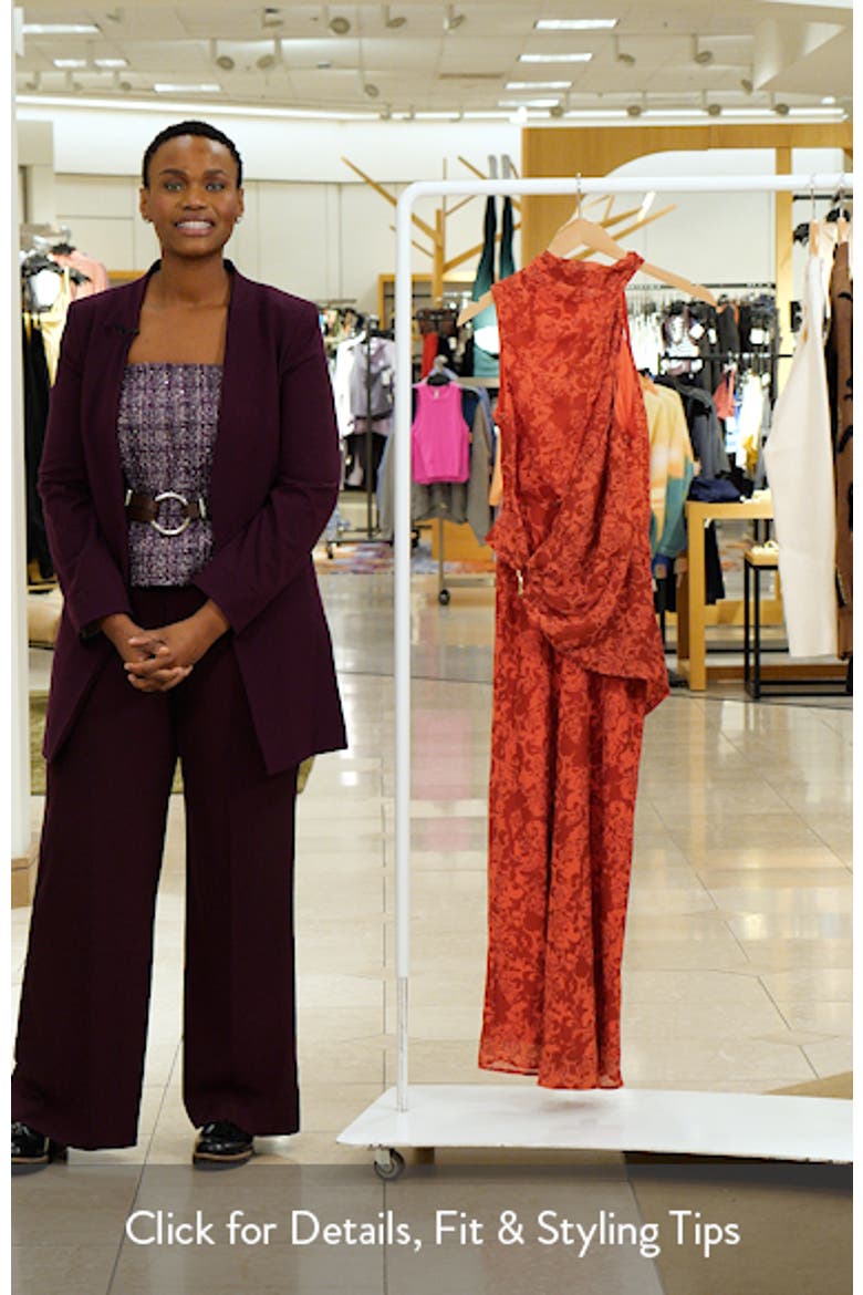Isabeau Asymmetric Neck Sleeveless Dress video