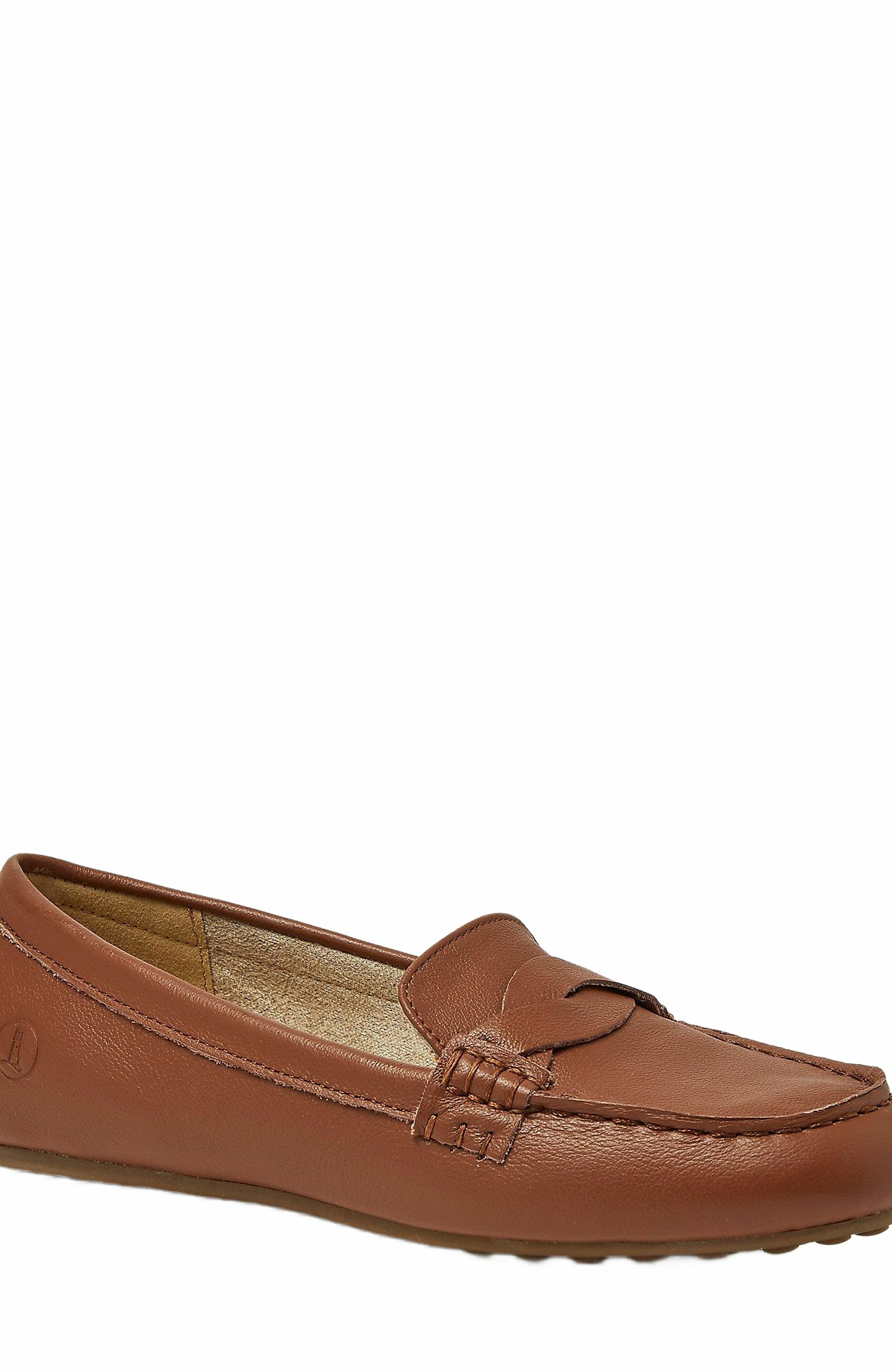 Comfort Leather Slip On Loafer Shoes, Alternate, color, Cognac