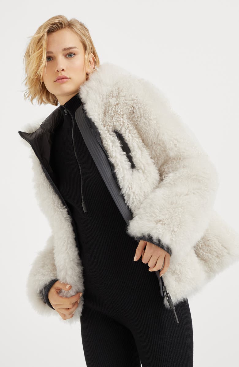 Brunello Cucinelli Plush shearling outerwear, Alternate, color, 