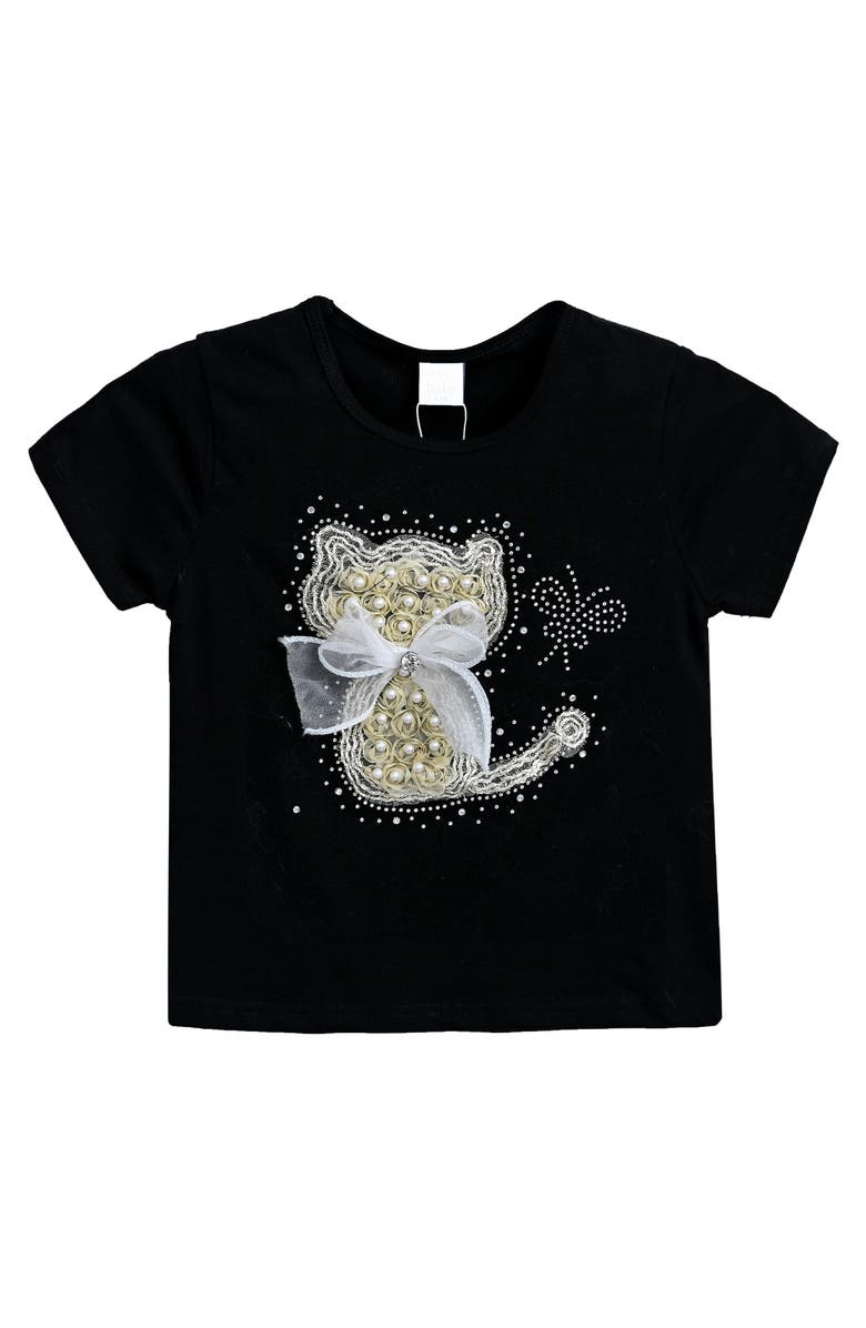 Mimi Tutu Cat T-Shirt, Main, color, Black