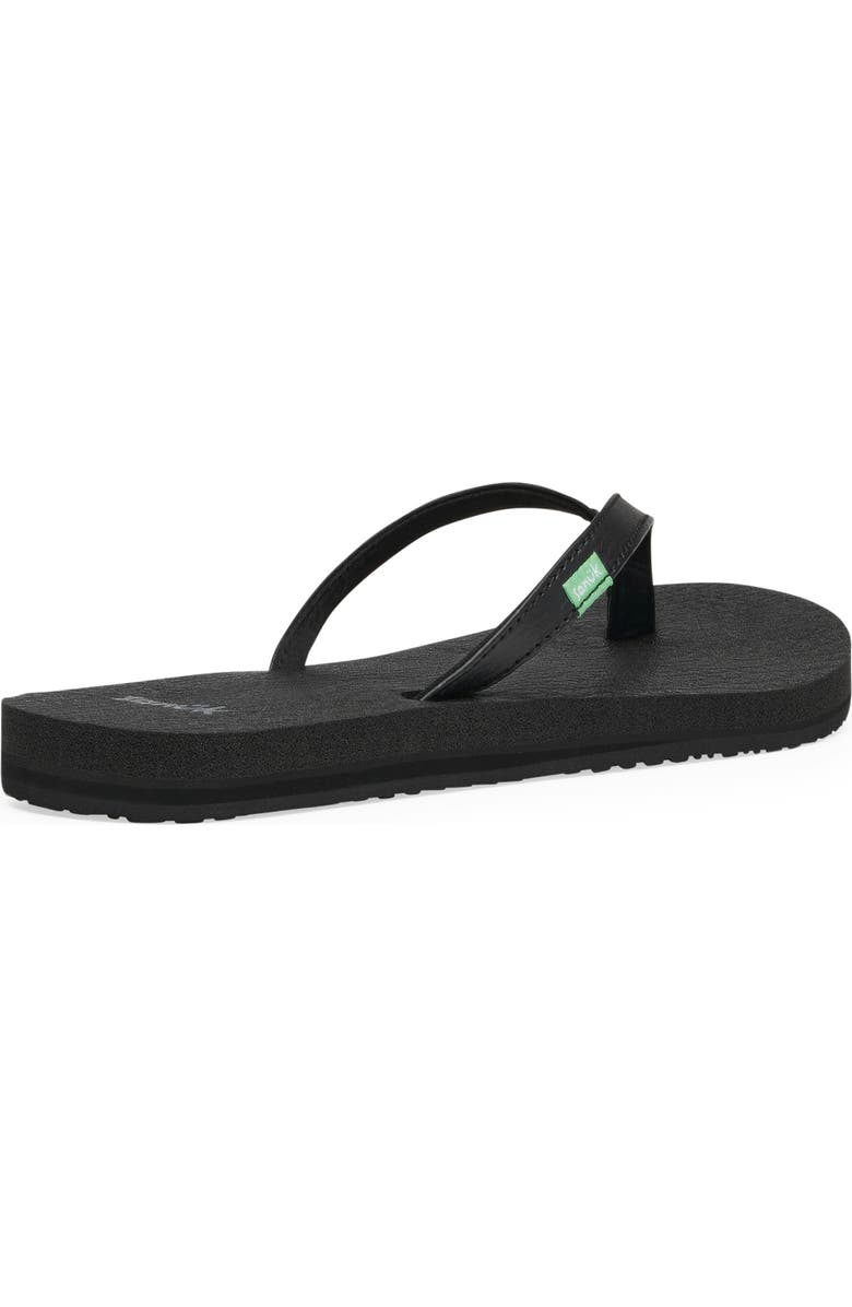 Sanuk Yoga Coral Flip Flop, Alternate, color, Black