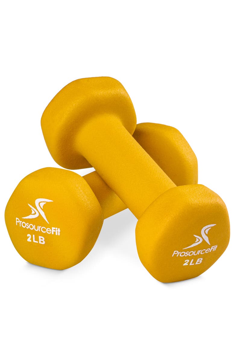 ProsourceFit Neoprene Dumbbells, Pair, Main, color, 2 Lb