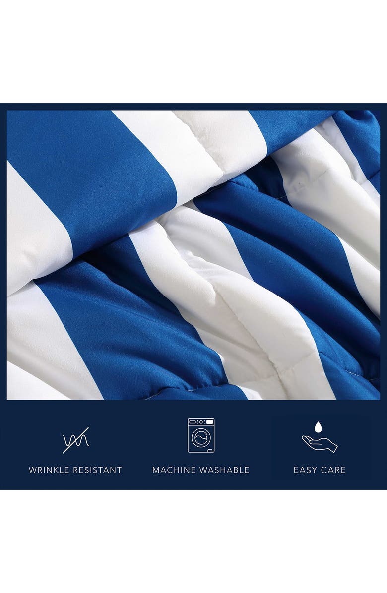 Nautica Huck Stripe Comforter & Sham Set, Main, color, Blue Wonder