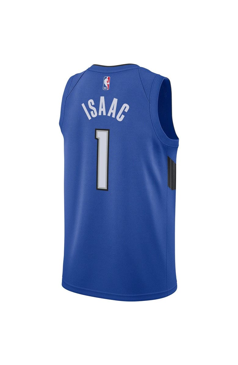 Jordan Brand Men's Jordan Brand Jonathan Isaac Blue Orlando Magic 2020/21 Swingman Jersey - Statement Edition, Alternate, color,