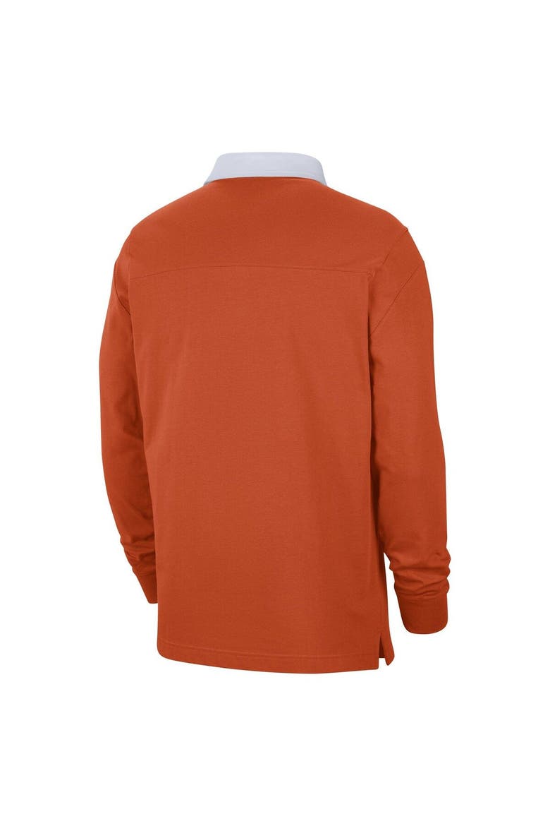 Men's Nike Orange Clemson Tigers Striped Long Sleeve Polo, Alternate, color, Orange
