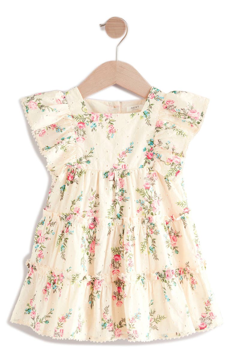 NEXT Kids' Floral Ruffle Party Dress, Main, color, 