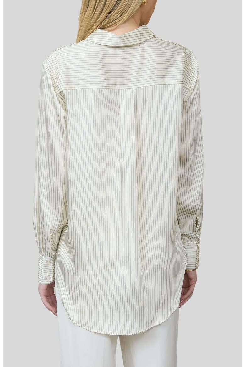 Stripe Button-Up Shirt, Alternate, color, LIGHT OLIVE