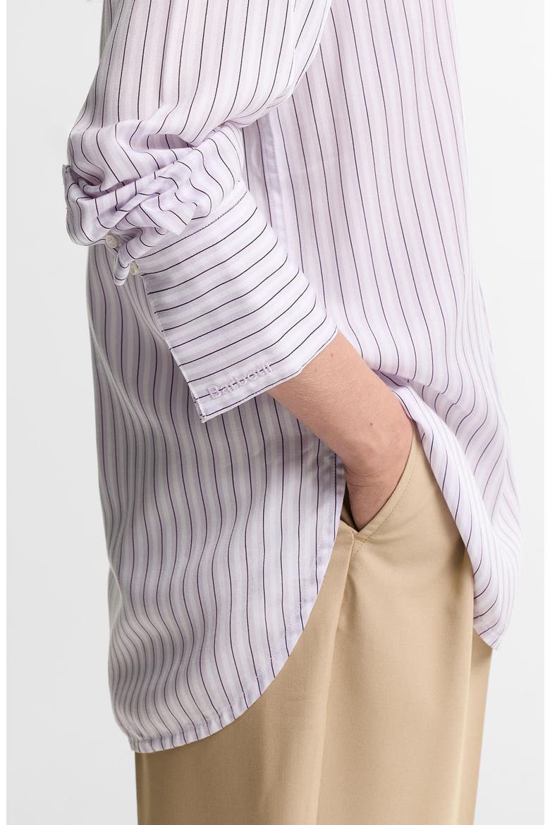 Evangeline Striped Lyocell Shirt, Alternate, color, FROSTED HEATHER STRIPE