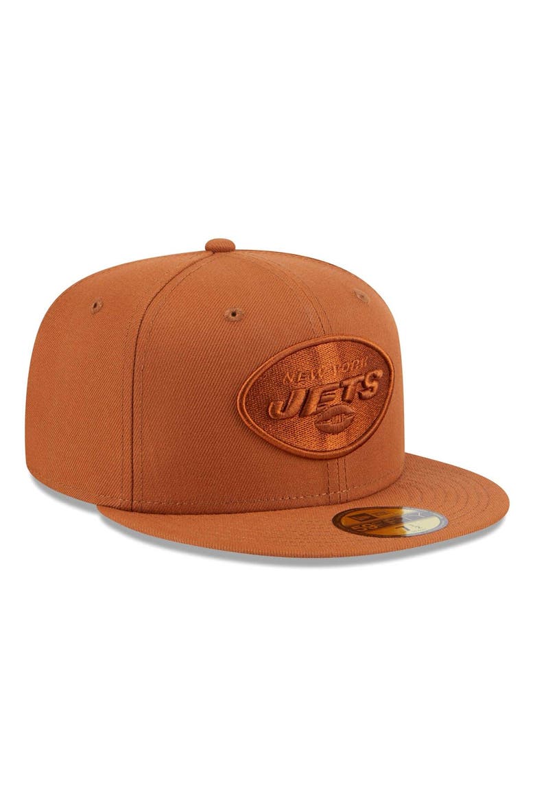 Men's  New Era Brown New York Jets Color Pack 59FIFTY Fitted Hat, Alternate, color, Brown