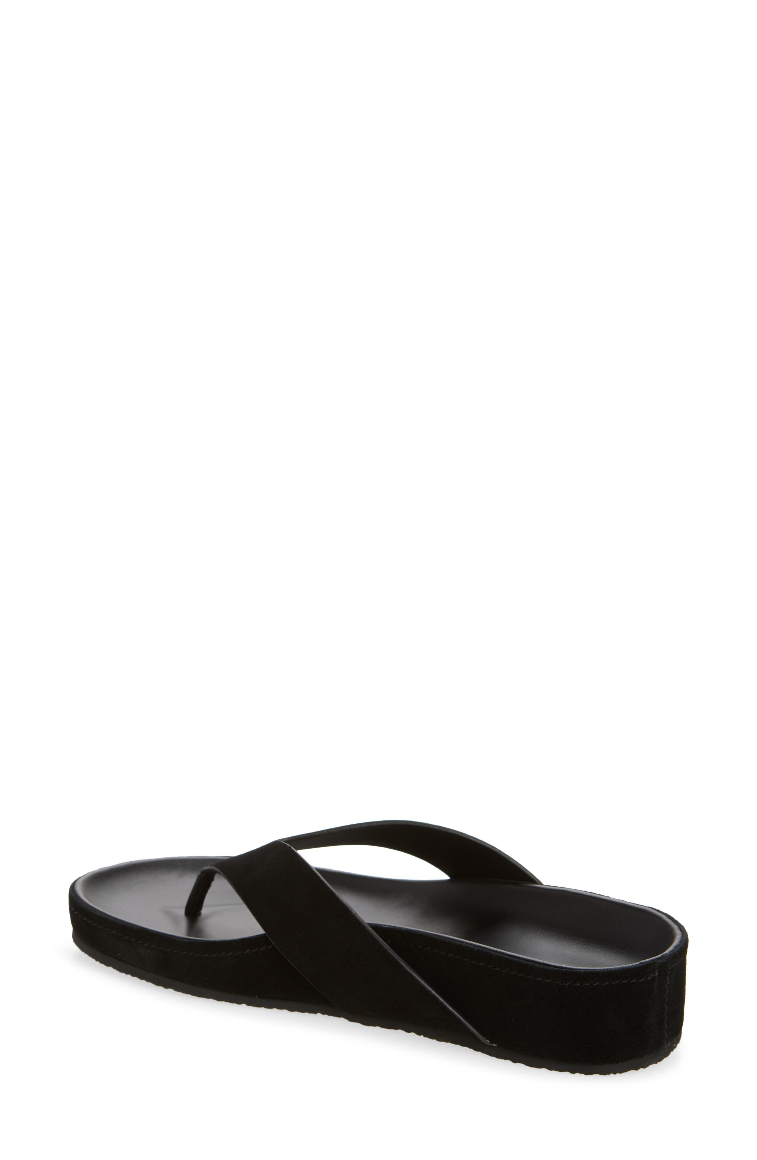 Jeffrey Campbell Relaxer Platform Thong Sandal, Alternate, color, Black Suede Black