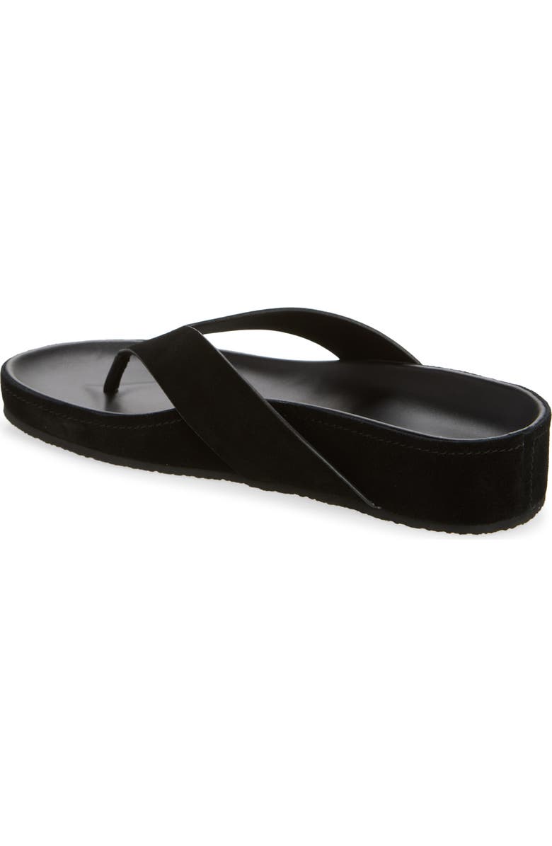 Jeffrey Campbell Relaxer Platform Thong Sandal, Alternate, color, Black Suede Black