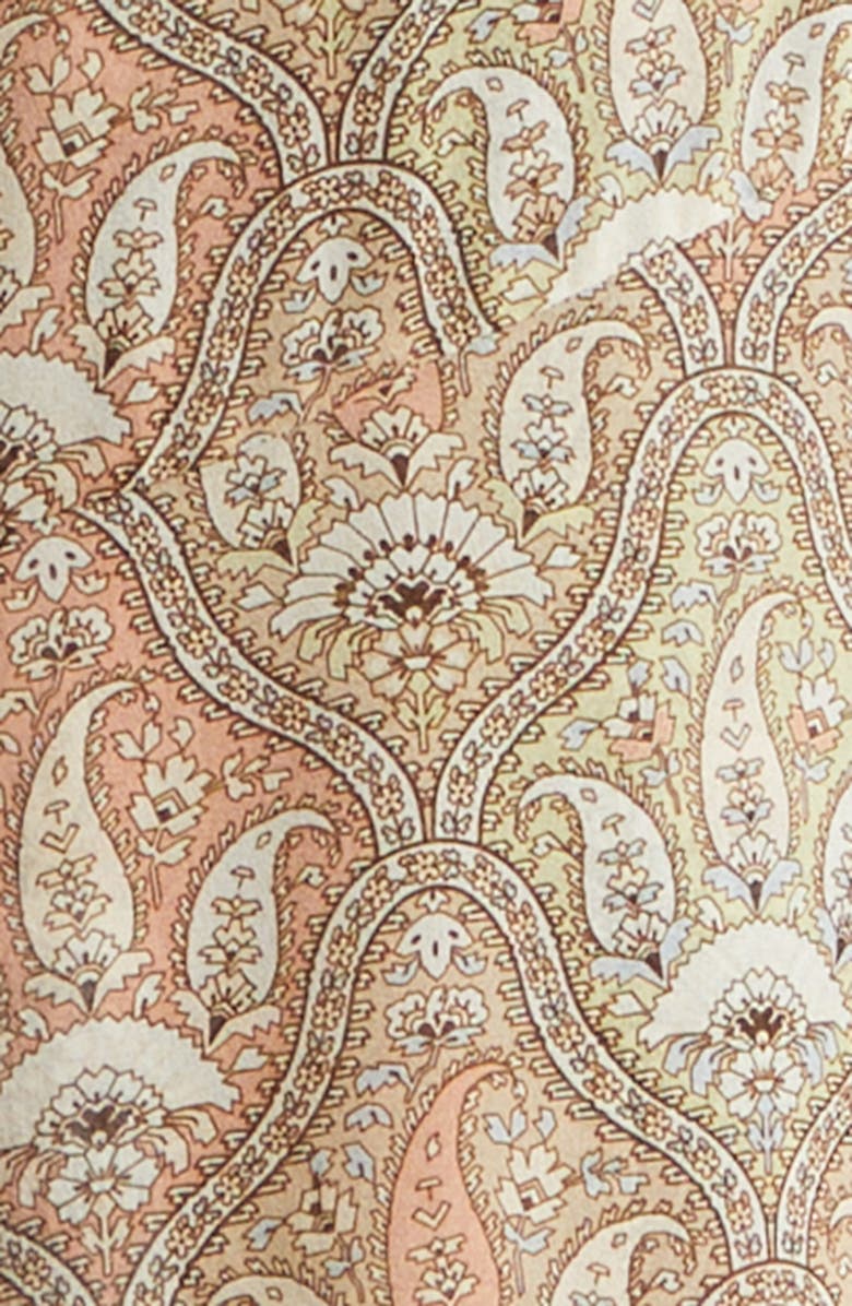 Veronica Beard Avenel Paisley Asymmetric Hem Silk Dress, Alternate, color, Stone Khaki Multi