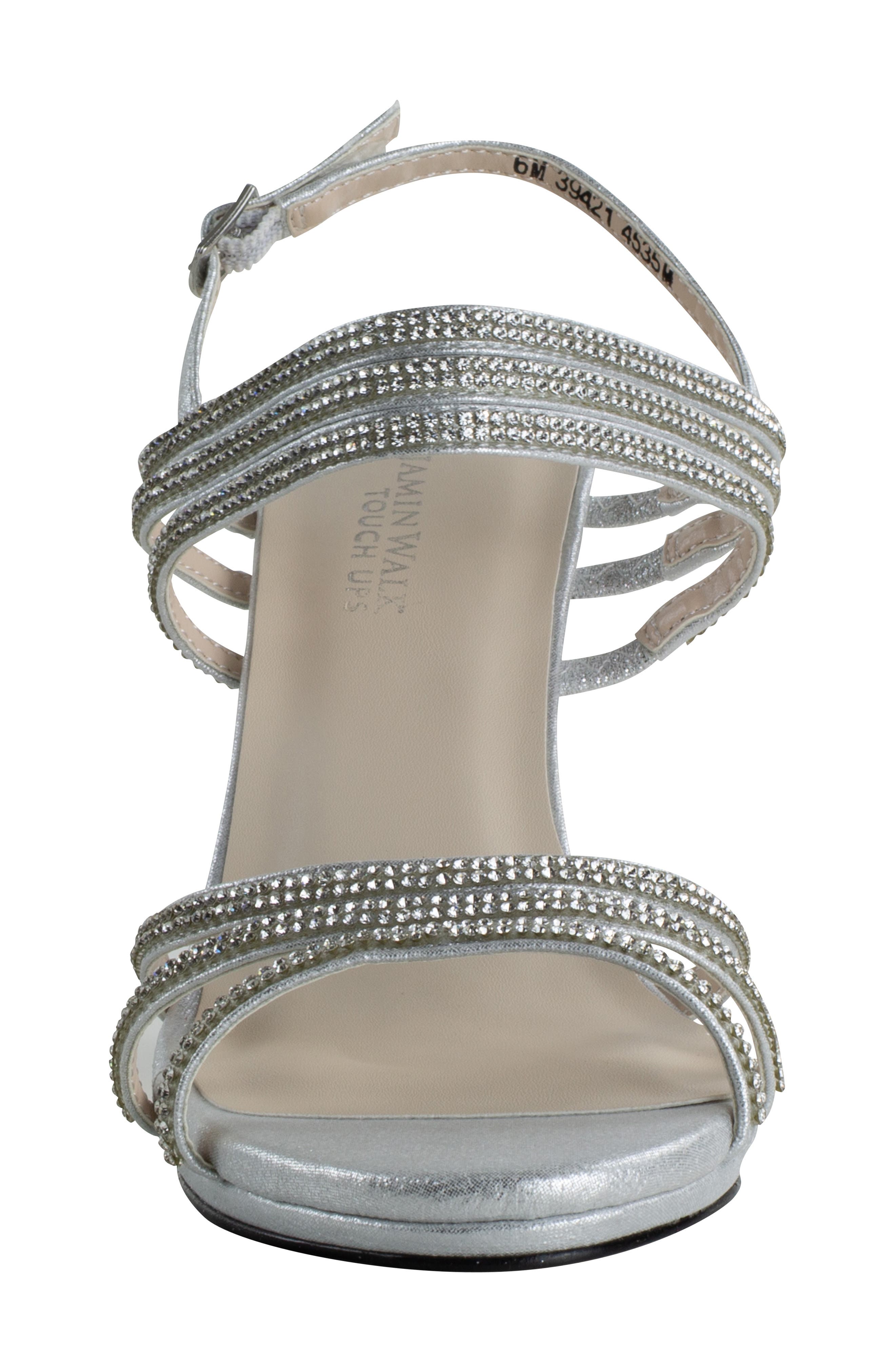Elizabeth Crystal Embellished Sandal, Alternate, color, SILVER