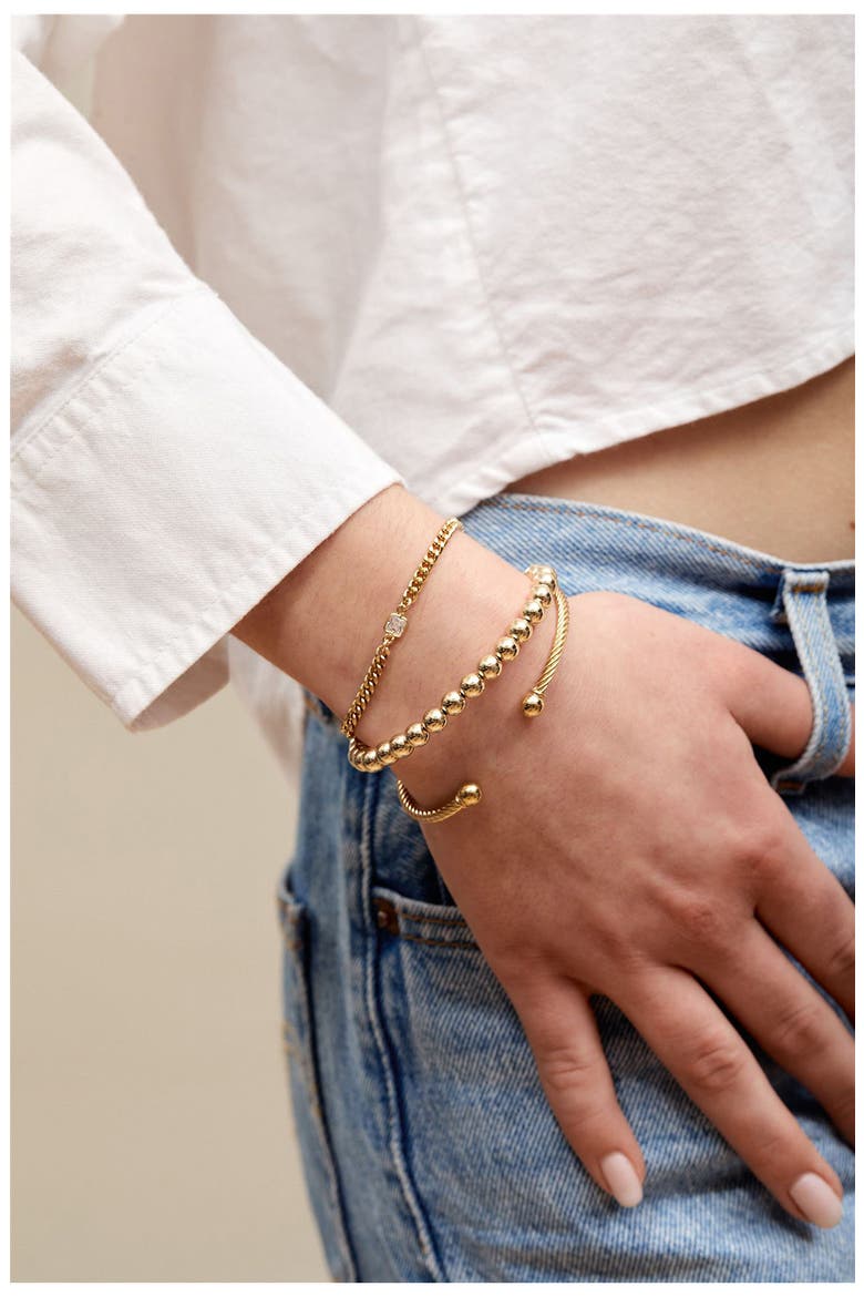 Cameron Beaded Bracelet, Alternate, color, GOLD