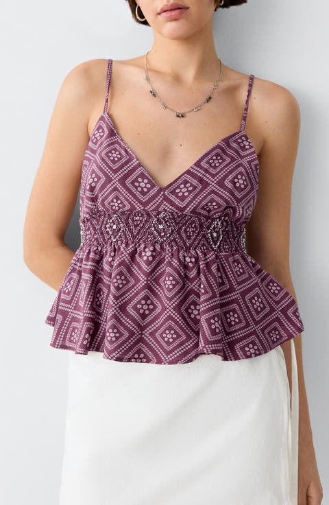 Geometric Print Smock Camisole