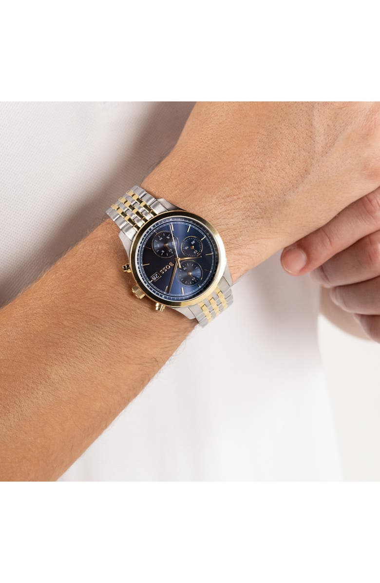 BOSS Stratus Chronograph Two-Tone Bracelet Watch, 41mm, Alternate, color, 